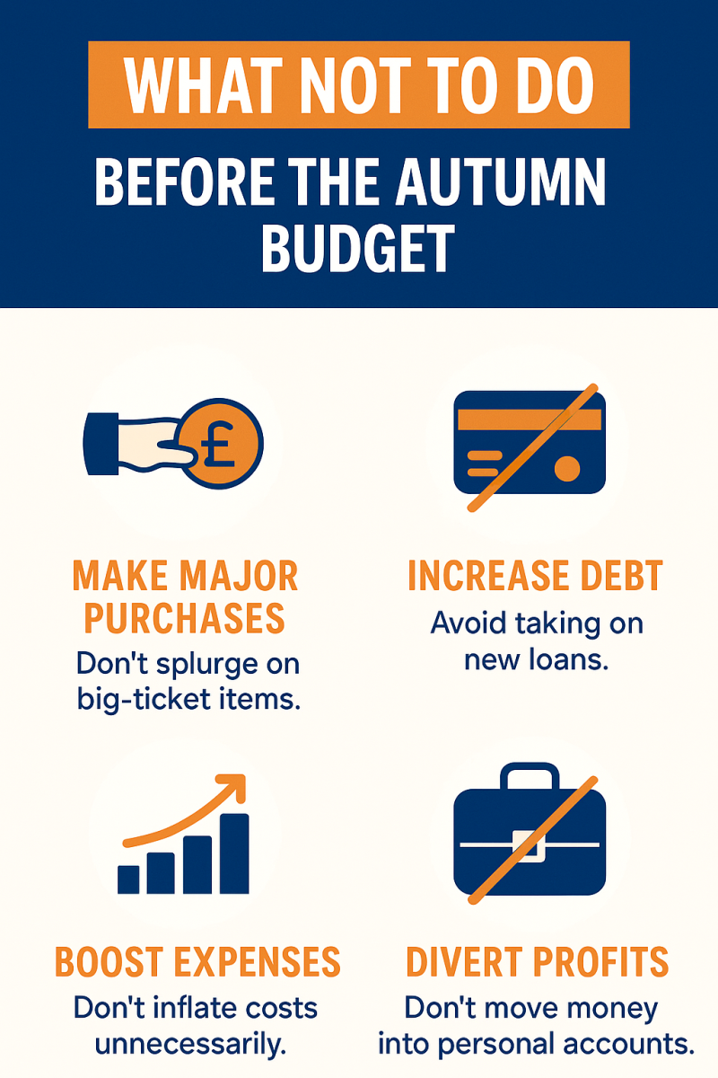 Fothcoming budget - what not to do